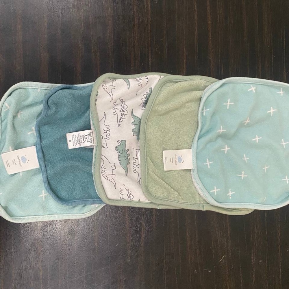 Cloud island 5 Baby washcloth green